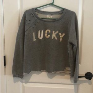 Distressed Sweatshirt by Lucky Brand